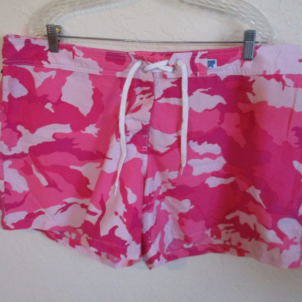 Y2K Xelosette Pink Camo Board Shorts Size 20 Hand Made in Cali